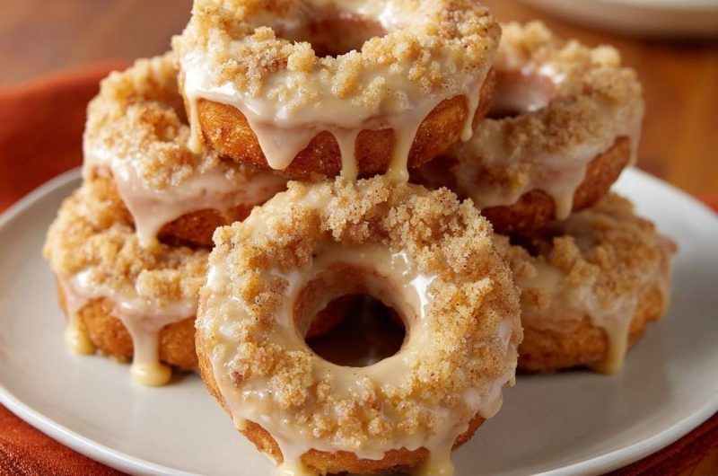 Cinnamon Crumb Glazed Donuts
