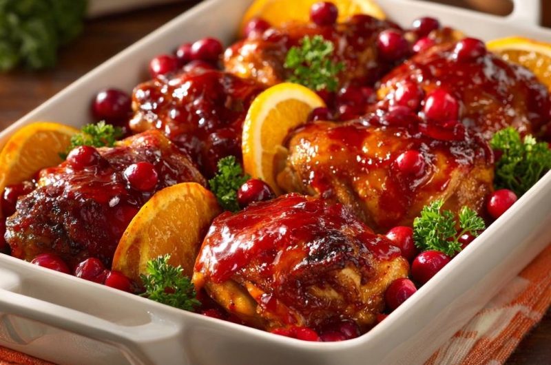 Cranberry Orange Chicken Thighs