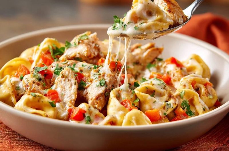 35-Minute Chicken Ravioli with Parmesan Cream