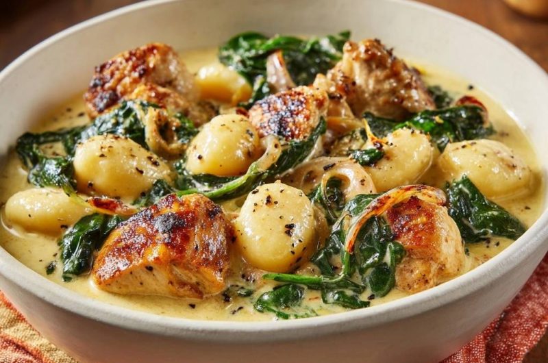 Chicken Spinach White Bean Skillet