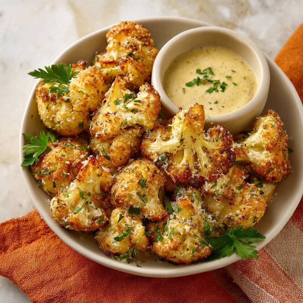 Crispy Parmesan Cauliflower Bites in 40 Minutes