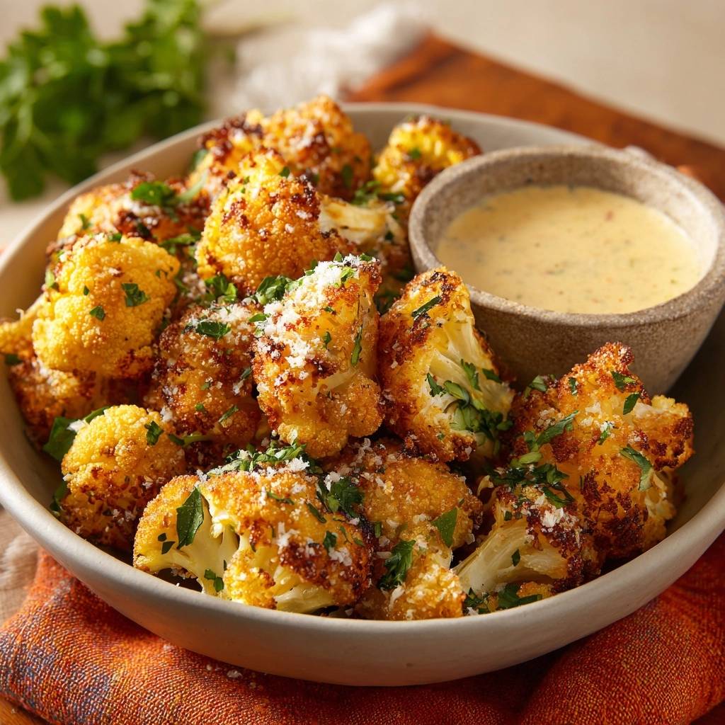 Crispy Parmesan Cauliflower Bites in 40 Minutes