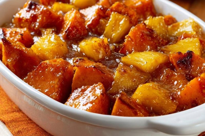 Glazed Sweet Potatoes and Pineapple