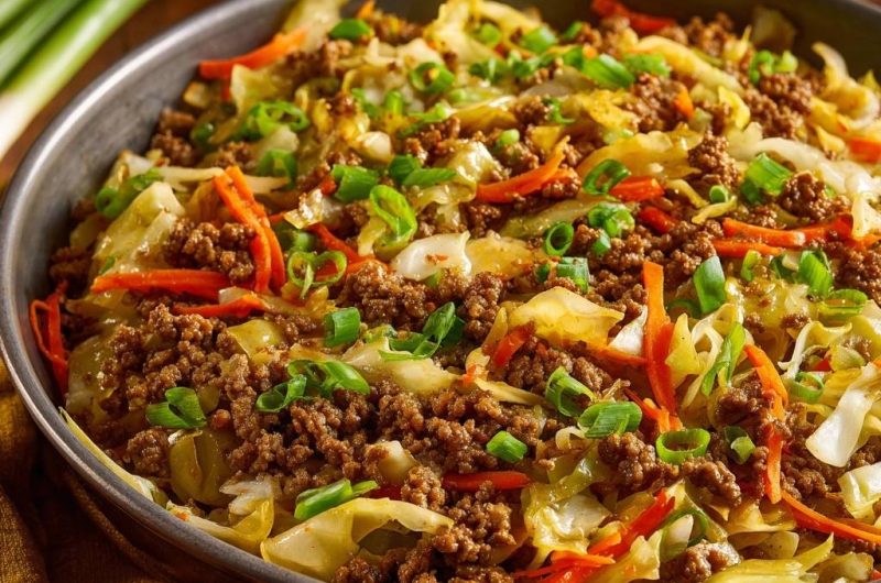 Ground Beef Napa Cabbage Stir-Fry