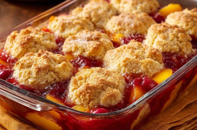 Peach Cherry Cobbler