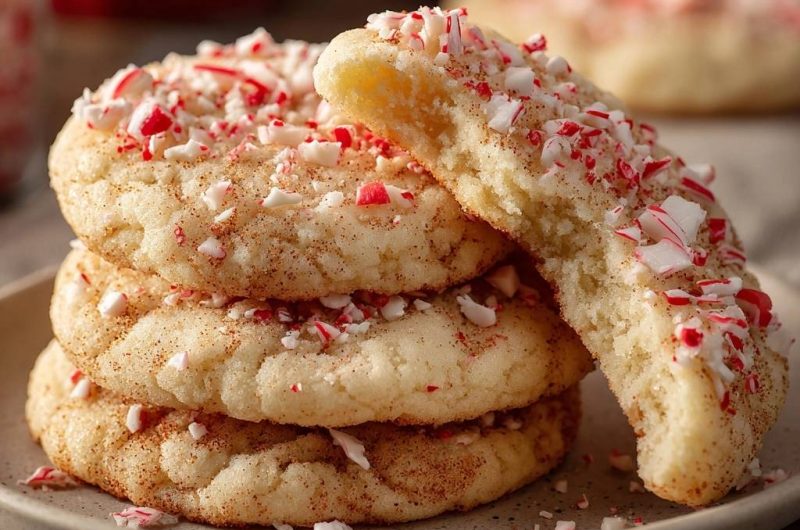 Peppermint Snickerdoodle Cookies