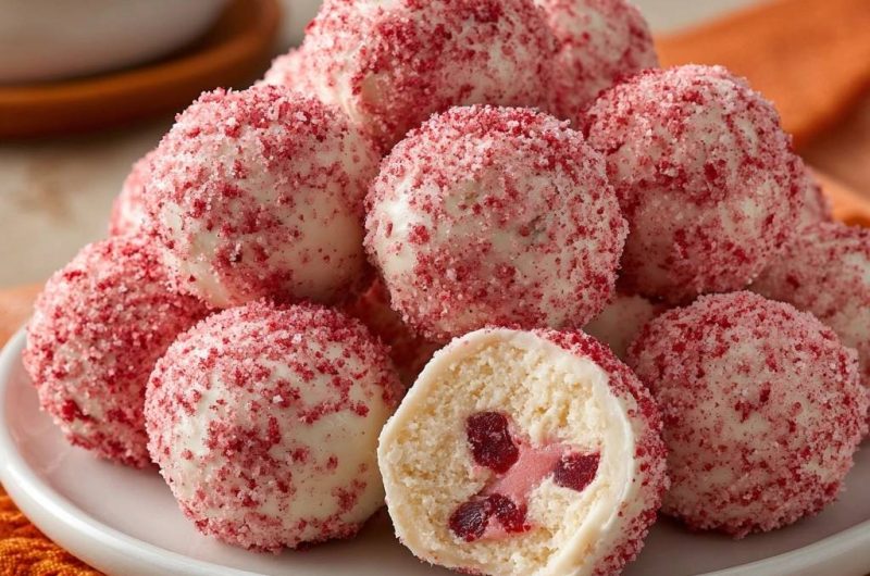 Raspberry Cake Balls