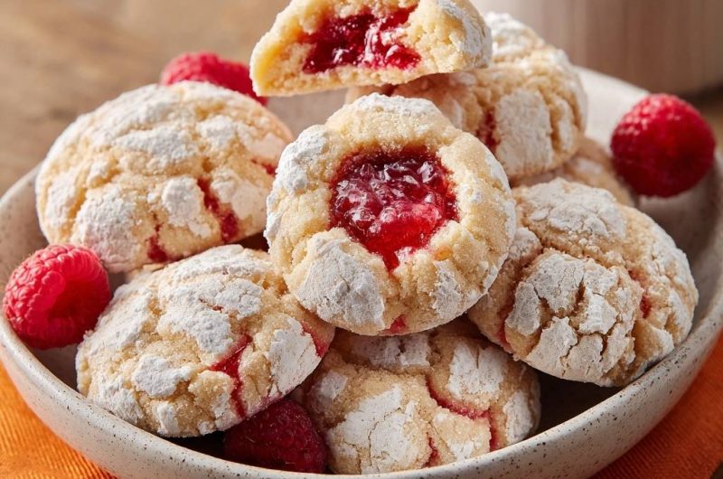 Raspberry Thumbprint Cookies