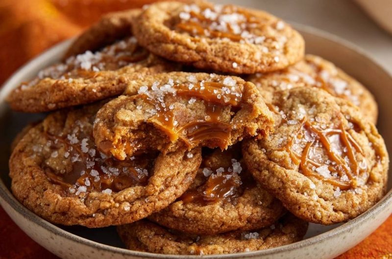 Salted Caramel Stuffed Cookies