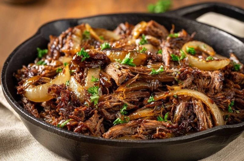Shredded Beef and Onions