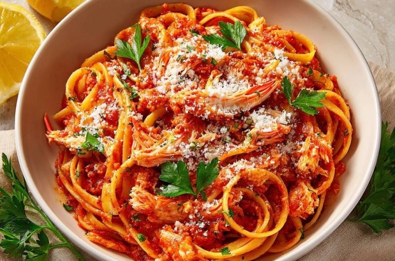 Spicy Crab Linguine