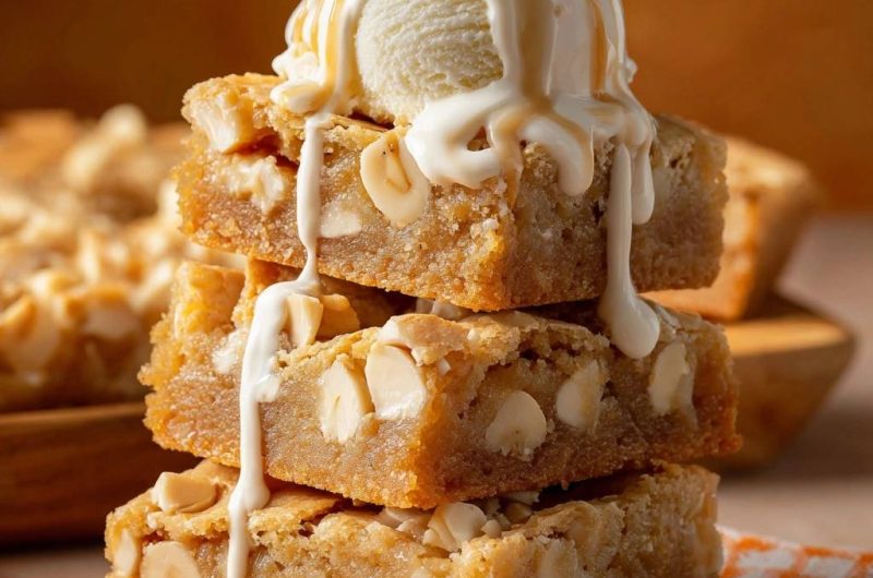 White Chocolate Macadamia Blondies
