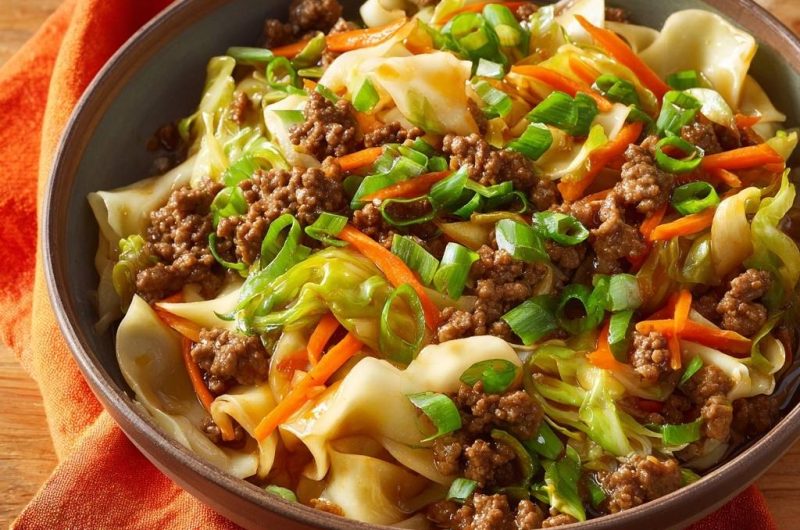 Beef Cabbage Noodle Stir-Fry