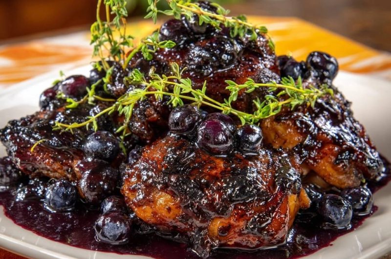 Blueberry Thyme Chicken Thighs