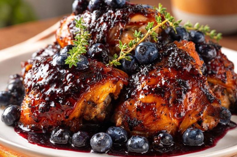 Blueberry Thyme Chicken Thighs