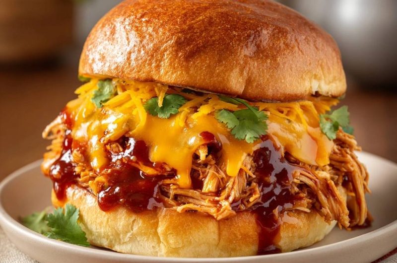 Cheesy BBQ Pulled Chicken