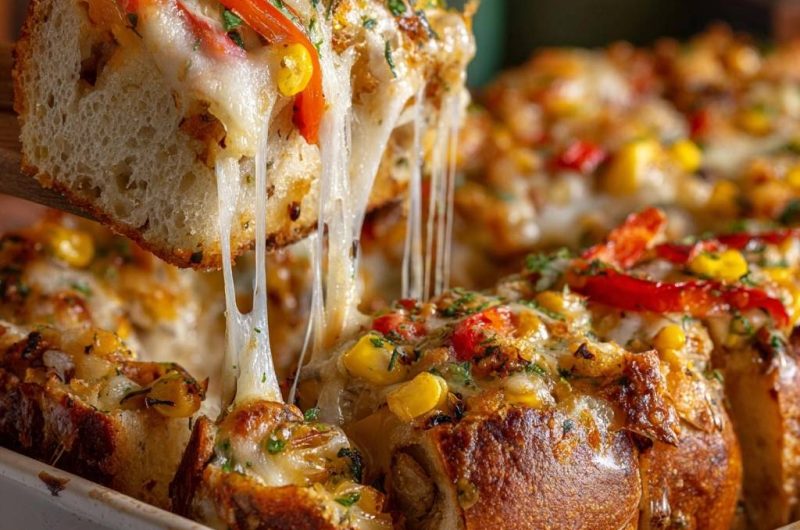 Cheesy Corn Pepper Bread