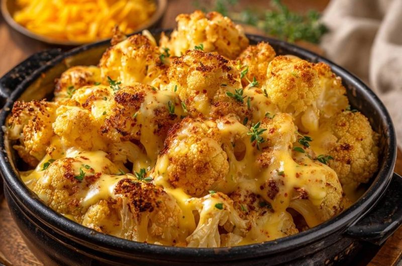 Cheesy Roasted Cauliflower