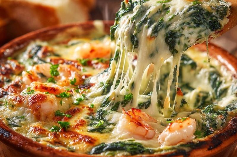 Cheesy Spinach Shrimp