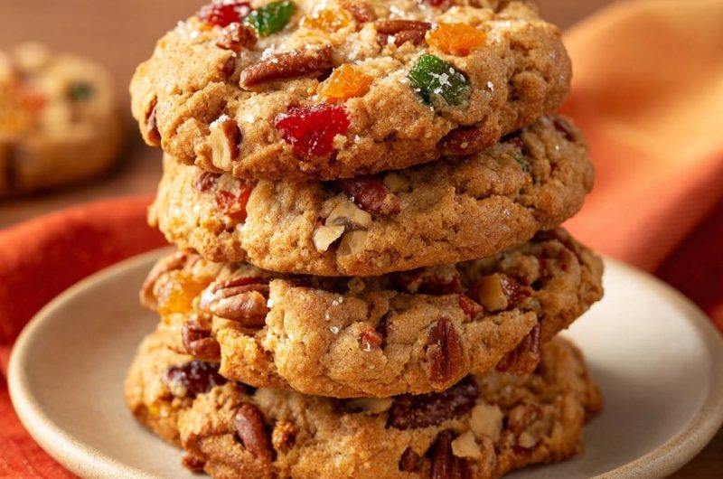 Pecan Candied Fruit Cookies