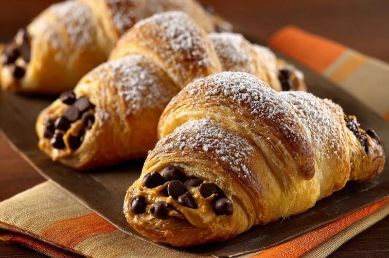 Chocolate Peanut Butter Croissants