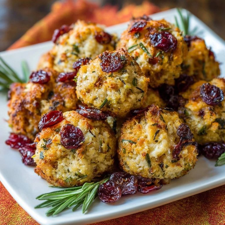 Cranberry rosemary cauliflower bites piled high on a white plate, garnished with fresh rosemary sprigs.
