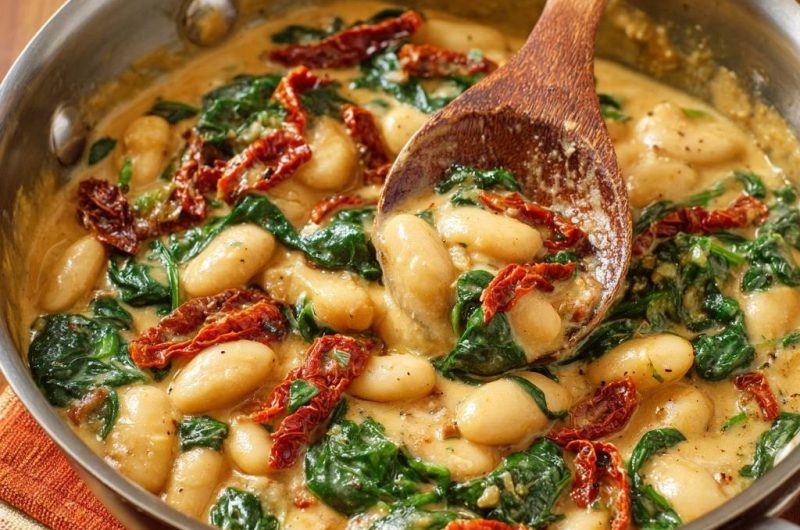 Creamy Spinach White Beans