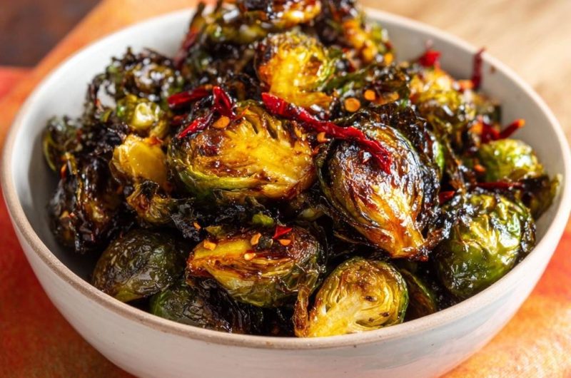 Crispy Chili Roasted Brussels Sprouts