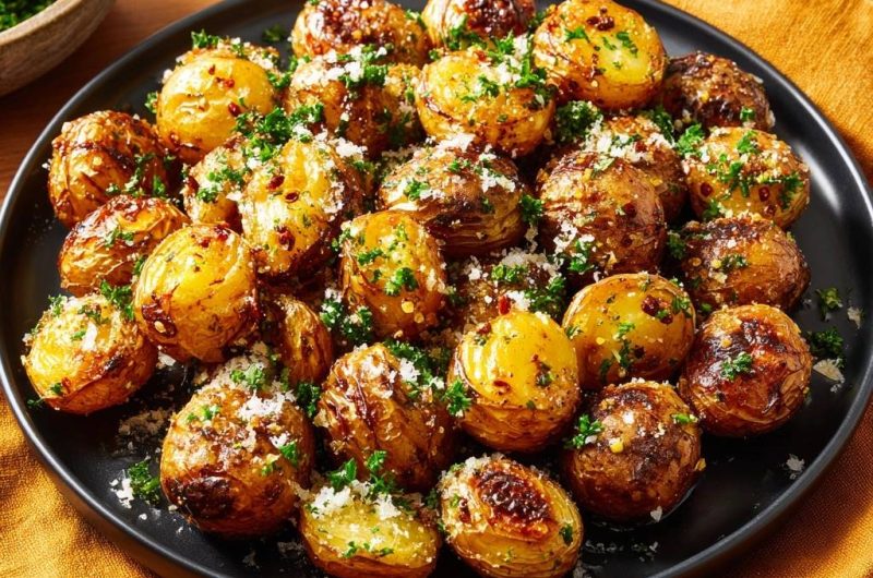 Crispy Garlic Parmesan Potatoes