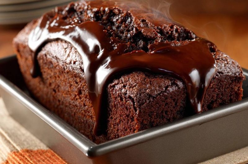 Fudgy Chocolate Ganache Loaf Cake