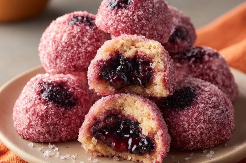 Blueberry Jam Sugar Balls