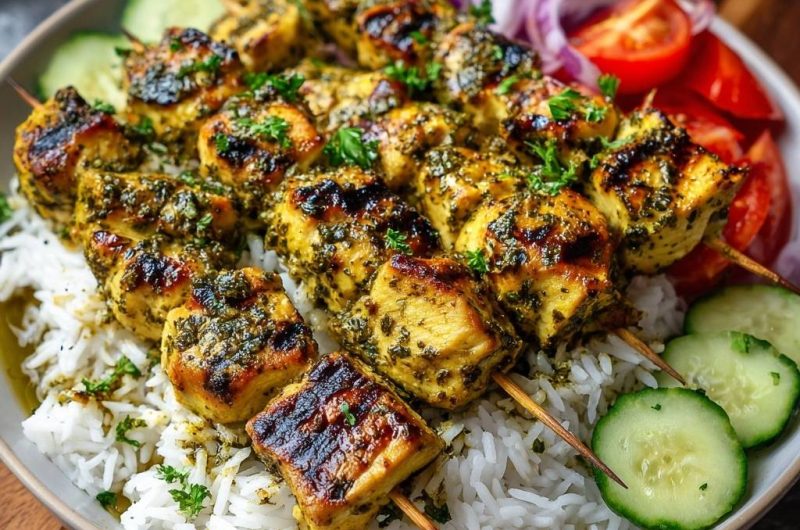 Herb Grilled Chicken Skewers