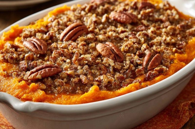 Pecan Crusted Sweet Potato Casserole