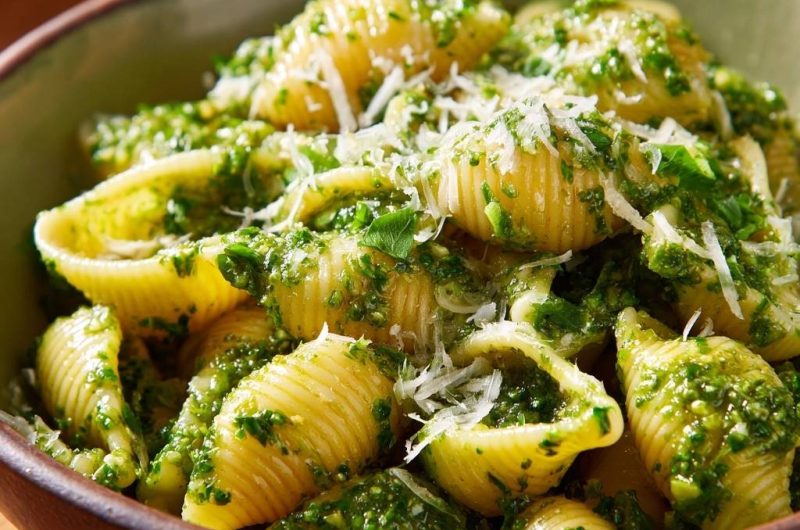 Pesto Parmesan Shells