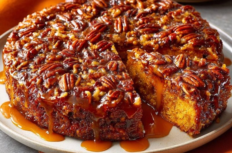 Pumpkin Pecan Praline Cake
