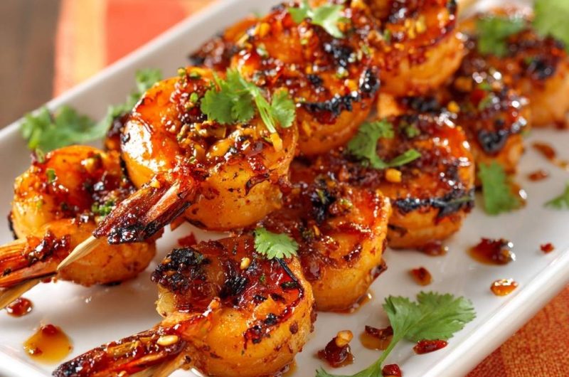Sticky Chili Garlic Shrimp