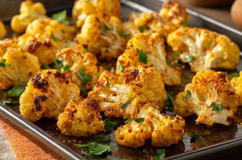 Crispy Turmeric Roasted Cauliflower