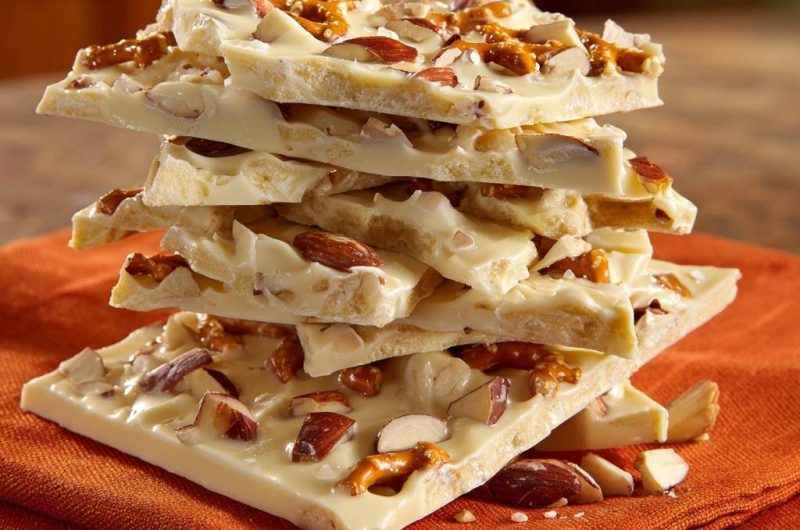 White Chocolate Pretzel Almond Bark