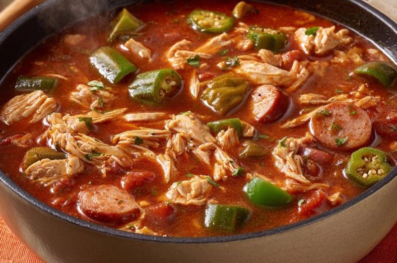 Chicken Sausage Okra Gumbo