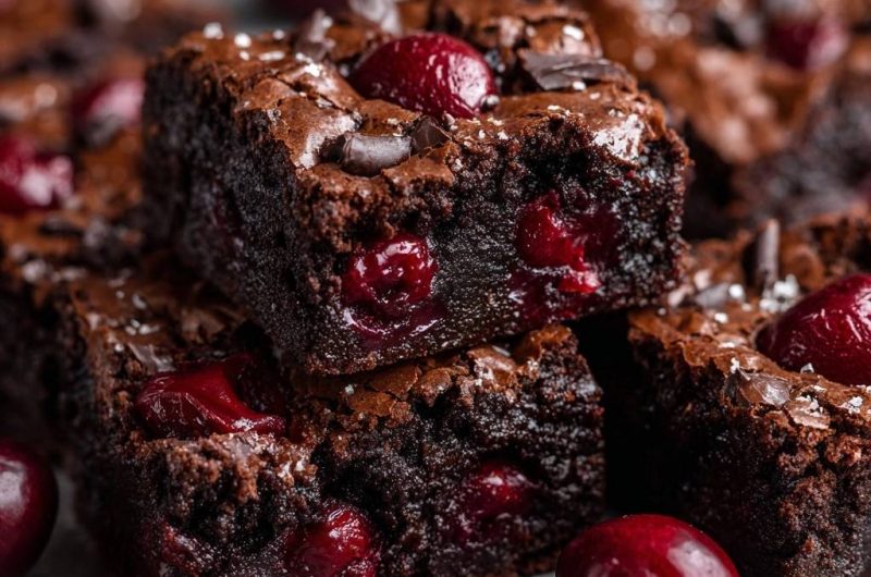 Dark Chocolate Cherry Brownies