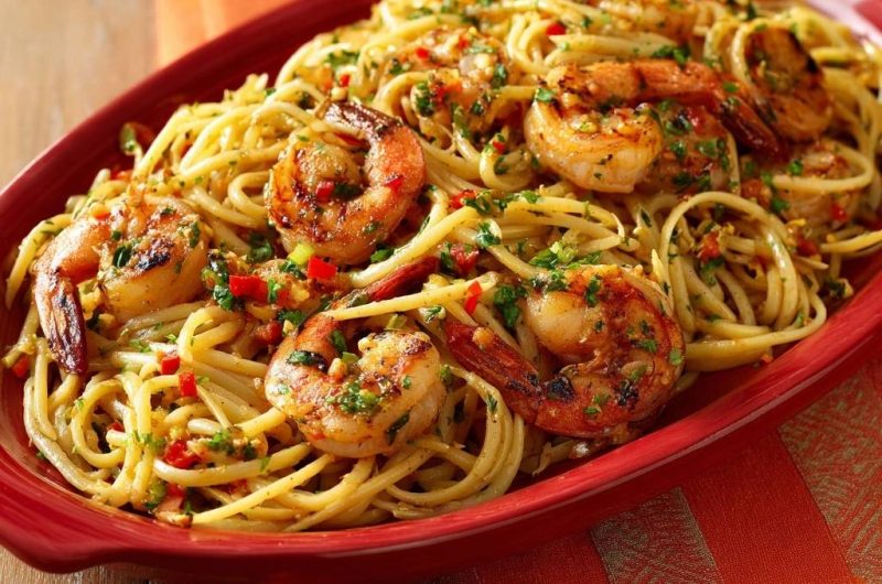 Garlic Butter Shrimp Linguine