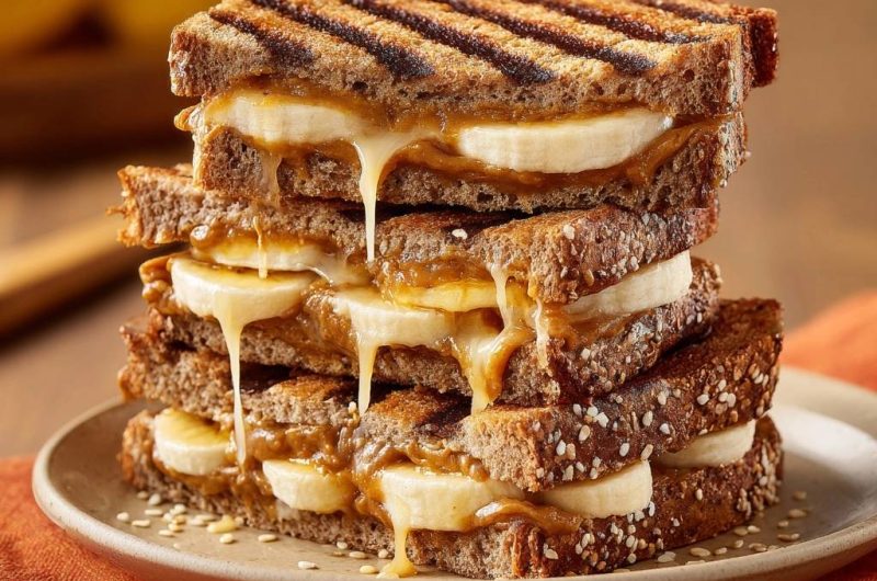 Peanut Butter Banana Brie Panini