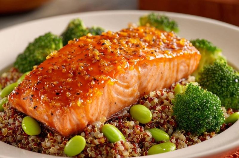 Honey Pepper Glazed Salmon