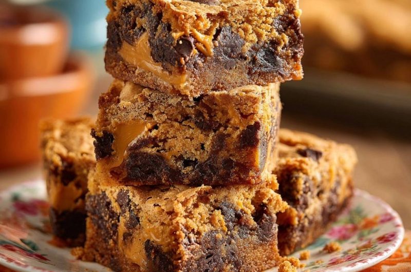 Peanut Butter Chocolate Blondies