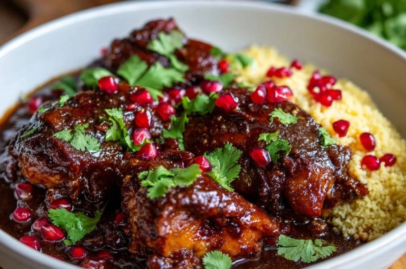 Pomegranate Glazed Braised Chicken