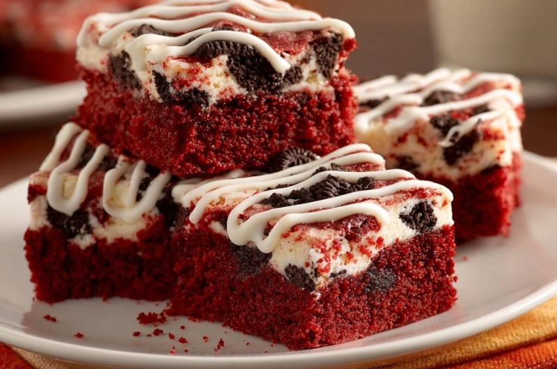 Red Velvet Oreo Cheesecake Brownies