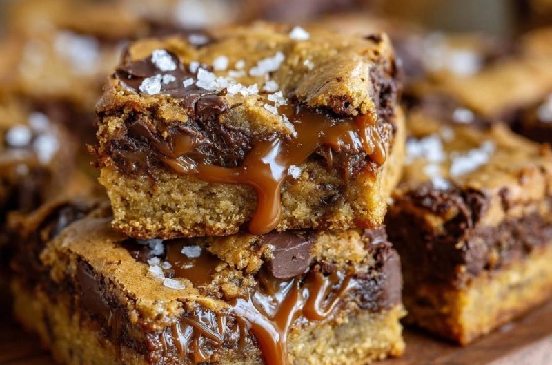 Salted Caramel Chocolate Chunk Blondies