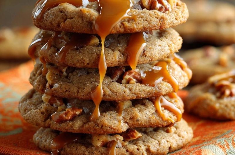 Salted Caramel Pecan Cookies