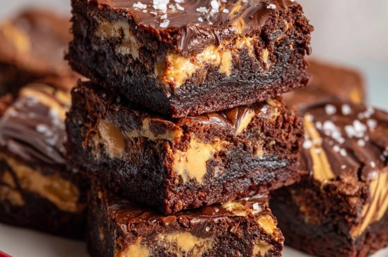 Salted Peanut Butter Brownies