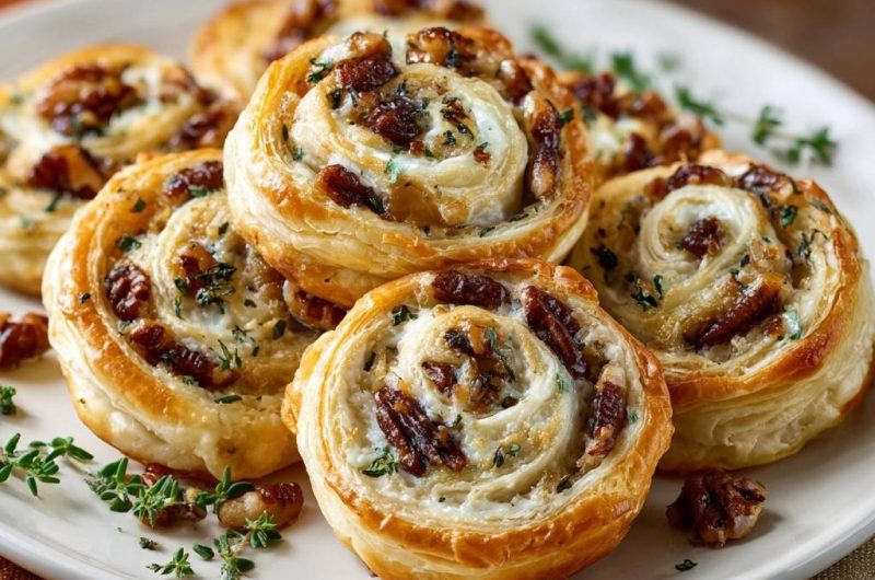 Pecan Goat Cheese Pinwheels